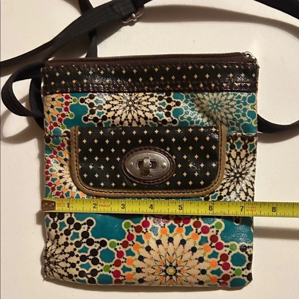Fossil Multicolor Patterned Crossbody Bag